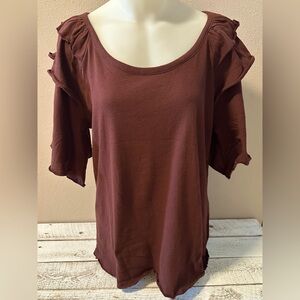 Chaser Layered Ruffle Arm Top - NWT
